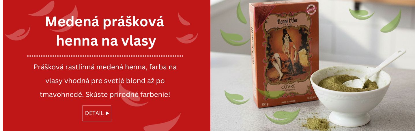 Medená prášková henna na vlasy