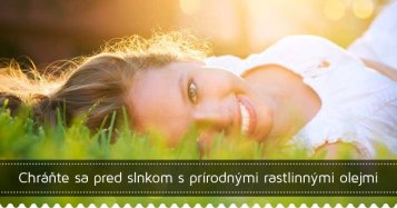 Chráňte sa pred slnkom s prírodnými rastlinnými olejmi