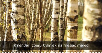 Kalendár  zberu byliniek na mesiac marec