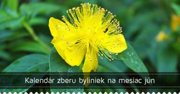 Kalendár zberu byliniek na mesiac jún