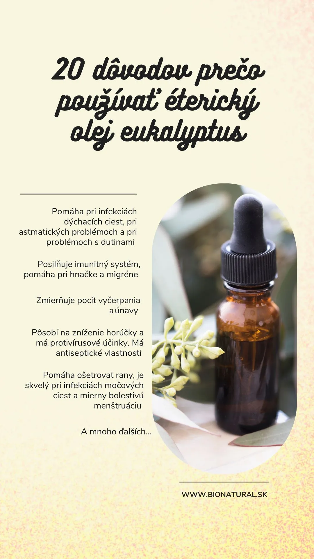 20 dôvodov, prečo používať éterický olej eukalyptus